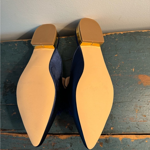 Super fun blue Pom Pom mules - Picture 4 of 6